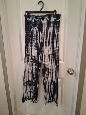 Justice Black & White Tie-Dye Lounge Pants Size 18